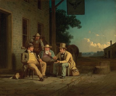 Campagne voeren voor een stem door George Caleb Bingham